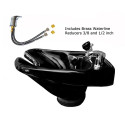 Salon Shampoo Black CERAMIC Tilt Bowl Wall Mounted Beauty Salon Equipment -Sku: B33-WallTilt