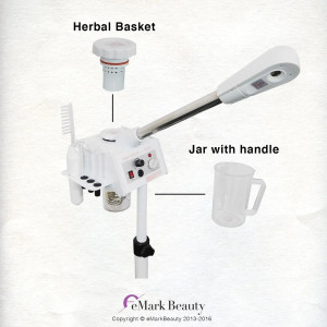 High Frequency Facial Steamer PLASTIC JAR, Ozone Aromatherapy Skin Care Therapy -Sku: 6003.HF.Plastic.Steamer