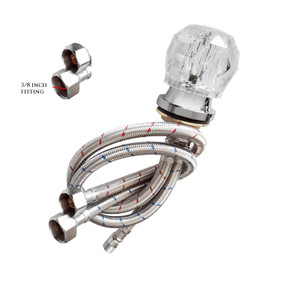 Hot and Cold Faucet with a Crystal Like Design on Handle -Sku: 77.CrystalFaucet Hot and Cold Faucet with a Crystal Like Design on Handle -Sku: 77.CrystalFaucet