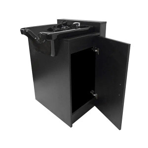 Black Square CERAMIC Beauty Salon Shampoo Bowl and Floor Cabinet w/ Storage MSR-B41-B41C Black Square CERAMIC Beauty Salon Shampoo Bowl and Floor Cabinet w/ Storage MSR-B41-B41C