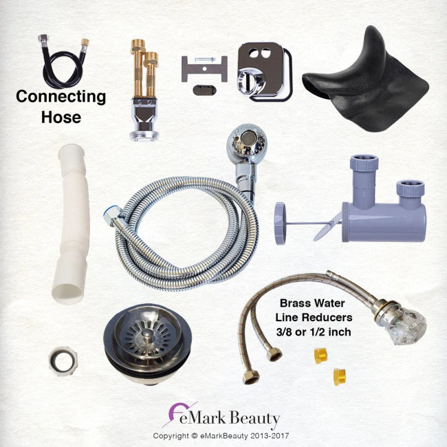 Upgraded Plumbing Parts Kit for use with Shampoo Bowls with Large Gel Neck Rest -Sku: 116KLS.77DH