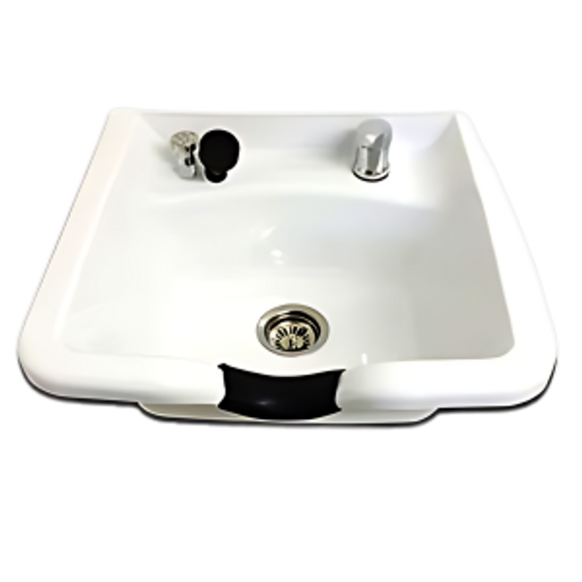 Extra Wide Square ABS Plastic Shampoo Bowl -Sku: W22Wall