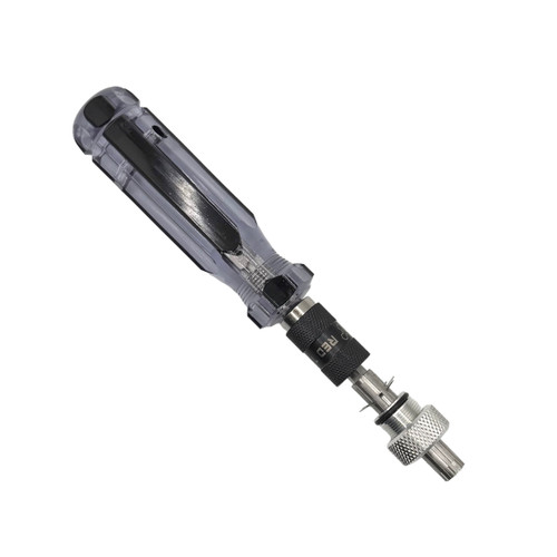 Red Team Tools tubular pick connected to bit holder handle. (Clear quick connect handle is optional)