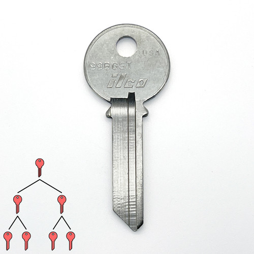 Disassembly Multi-Section Top Master Key: Yale GST (6-pin)