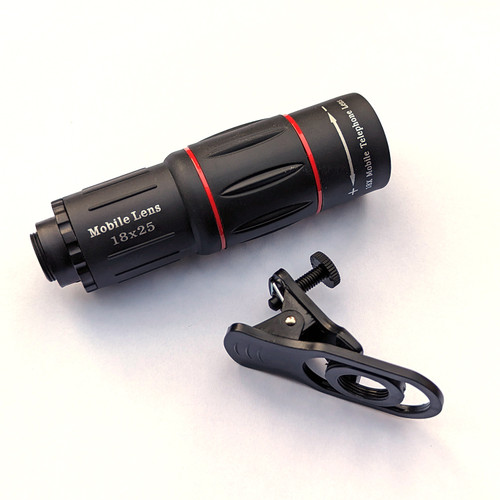 Smartphone zoom lens and mounting clip