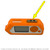SAMadams secure element FlipperZero add-on board, seen installed on a Flipper with an orange silicone case.  This listing is for the add-on board only.  The FlipperZero tool itself is sold separately.