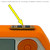 SAMadams secure element FlipperZero add-on board, seen installed on a Flipper with an orange silicone case.  This listing is for the add-on board only.  The FlipperZero tool itself is sold separately.