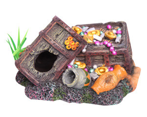 Aqua One Ornament Sunken Treasure Chest Large 16x11.5x9.5cm