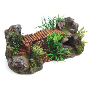 Kazoo Bamboo Bridge with Plants Large Kazoo Bamboo Bridge with Plants Large