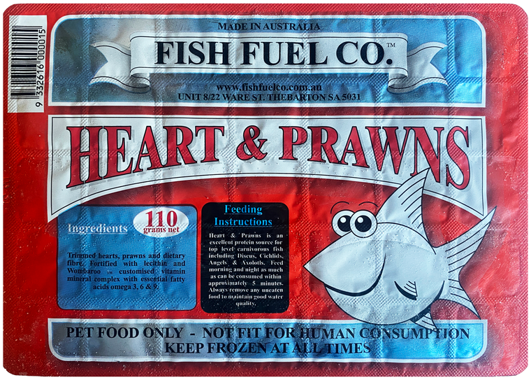 Fish Fuel Co. Heart & Prawn Frozen Food 110g