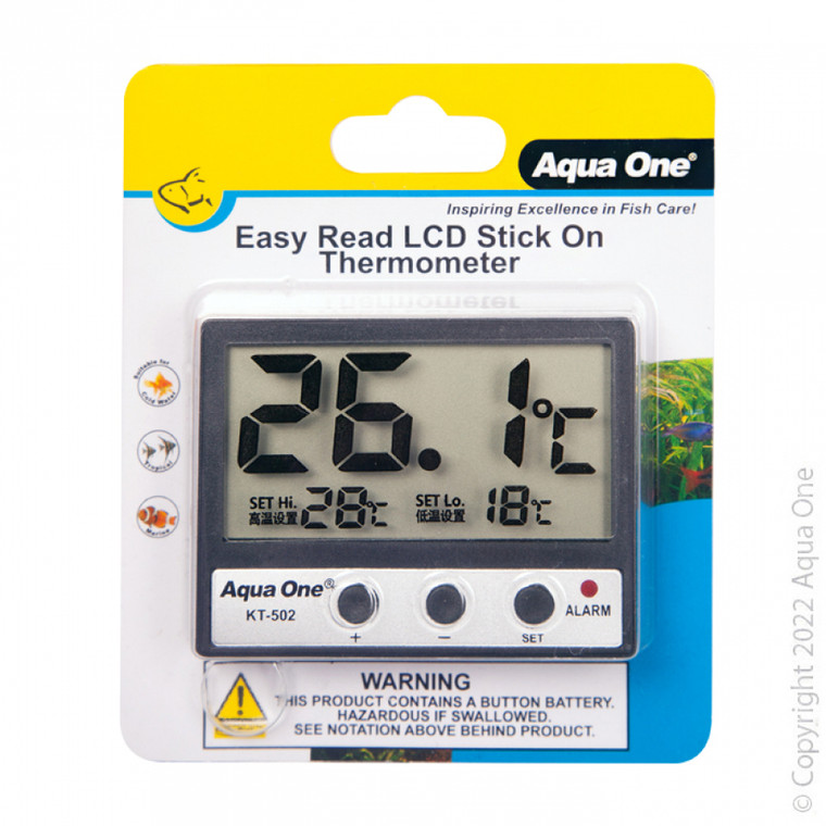 Aqua One Easy-Read LCD Stick-On Thermometer