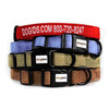 woven dog collars stacked with names woven dog collars stacked with names
