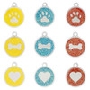 Glitter Enamel Stainless Steel Dog ID Tags dogIDs Glitter Enamel Stainless Steel Dog ID Tags dogIDs