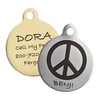 Peace Sign Dog ID Tags Peace Sign Dog ID Tags