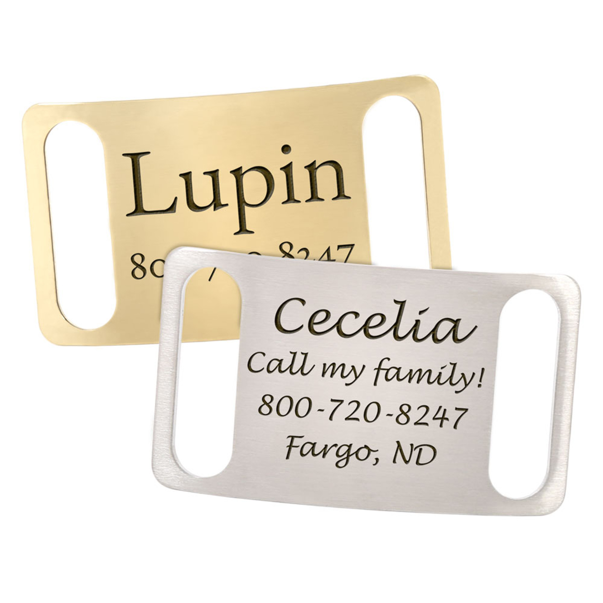 Name Plate w/ Custom Engraving, Pet Brass ID Tag ONLY