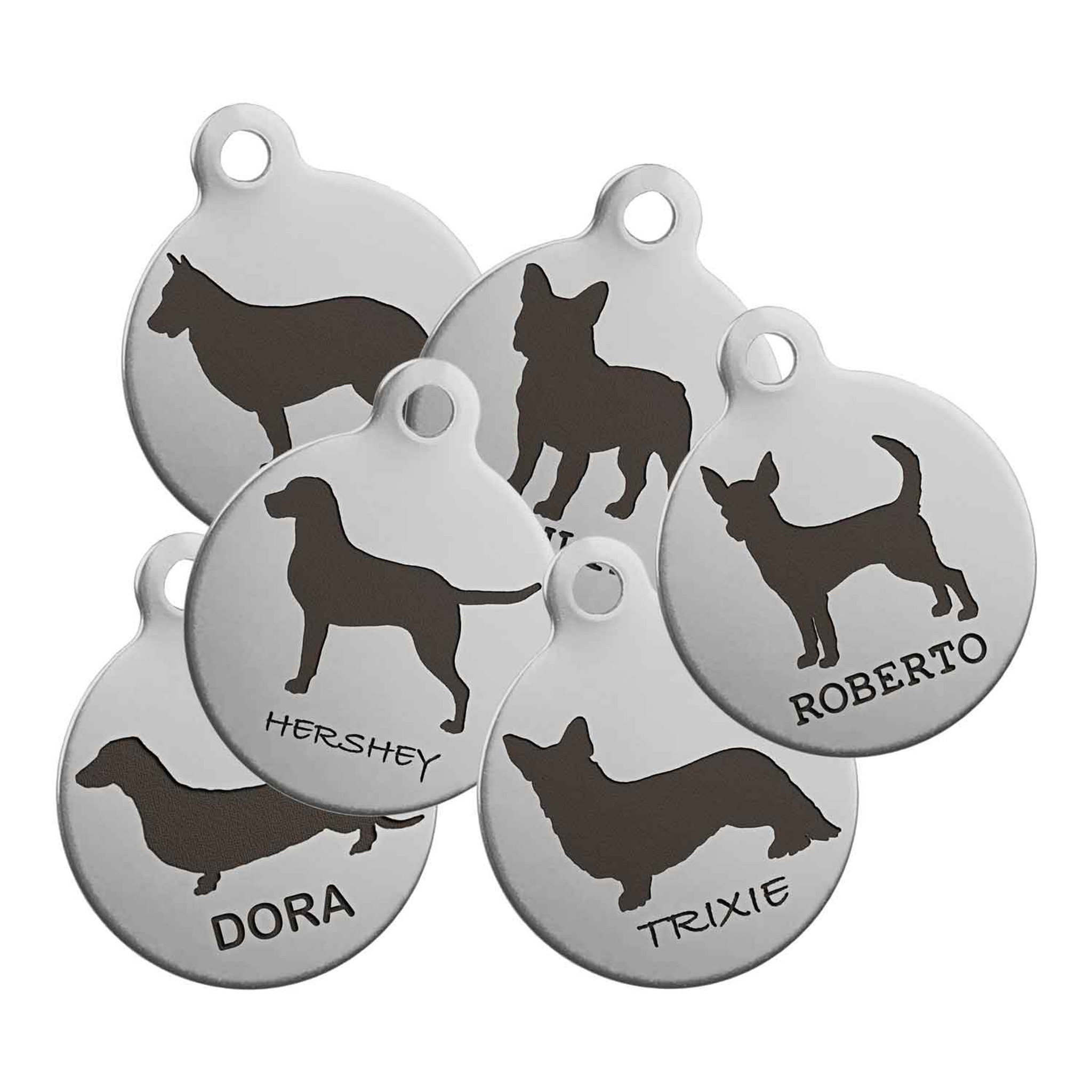 Custom Pet Tags  6 Metals 12 Fonts FREE Engraving & FREE Same Day Shipping  on Custom Pet Tags