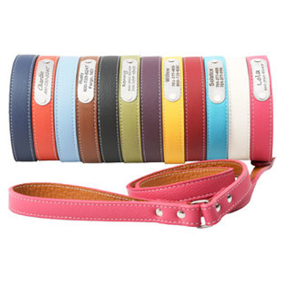 Colorful Italian Leather Dog Collars!