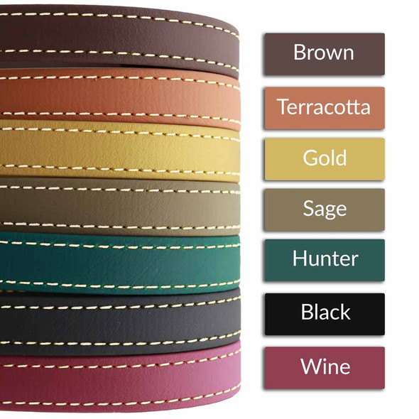 Waterproof Faux Leather Collar Colors