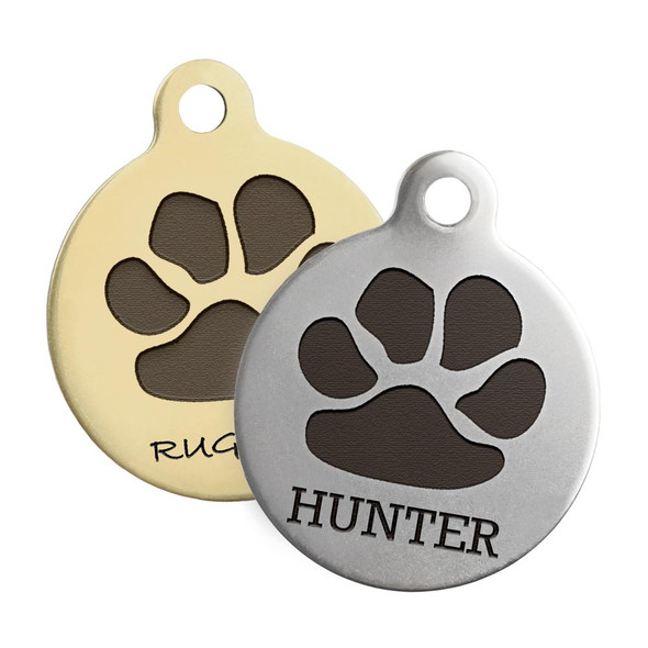 Paw Print Design Dog ID Tags dogIDs