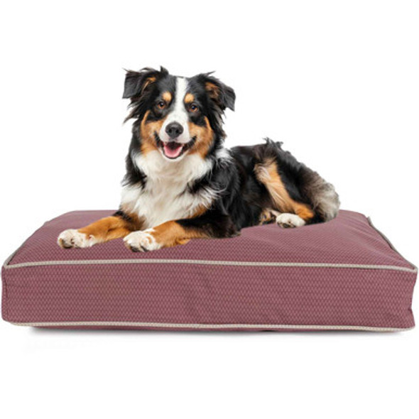 Checkered Wave GreenDog Napper Dog Bed Wavy Red with Border Collie Checkered Wave GreenDog Napper Dog Bed Wavy Red with Border Collie