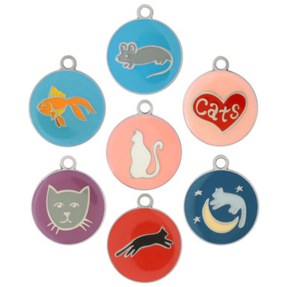 Painted Designer Cat ID Tags by Andrew Painted Designer Cat ID Tags by Andrew