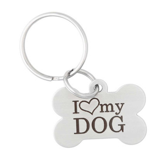 I Love My Dog Keychain - Bone Tag I Love My Dog Keychain - Bone Tag