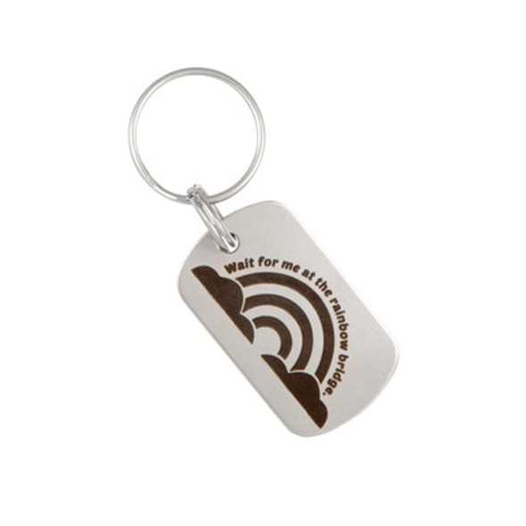 Rainbow Bridge Pet Memorial Keychain dogIDs Rainbow Bridge Pet Memorial Keychain dogIDs