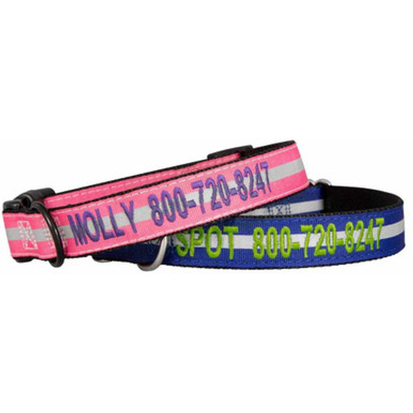Embroidered Reflective Dog Collars Embroidered Reflective Dog Collars