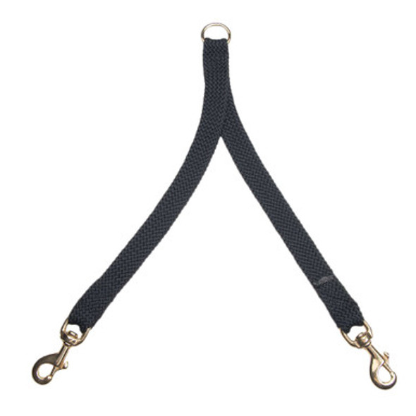 Mendota Double Braid Two Dog Coupler Black dogIDs Mendota Double Braid Two Dog Coupler Black dogIDs