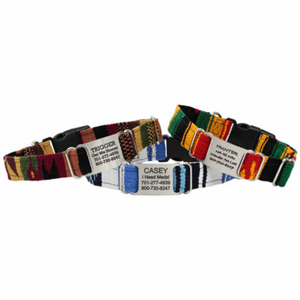 Personalized Maya Woven ScruffTag Dog Collar Group Personalized Maya Woven ScruffTag Dog Collar Group