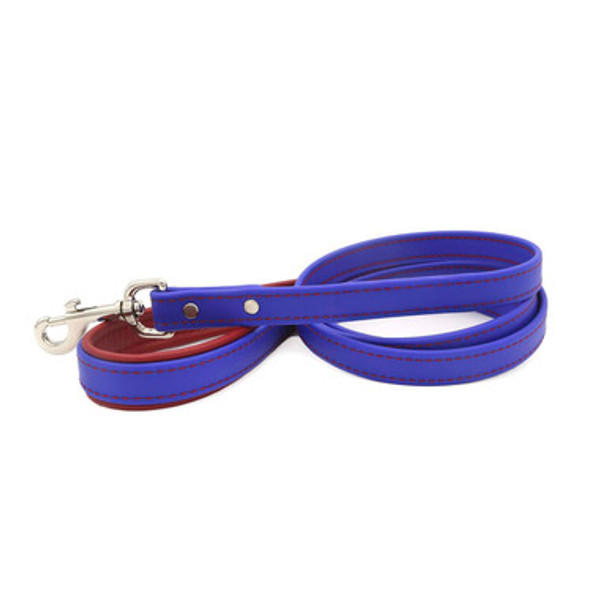 Fusion Padded Dog Leash Blue with Red Padding Fusion Padded Dog Leash Blue with Red Padding
