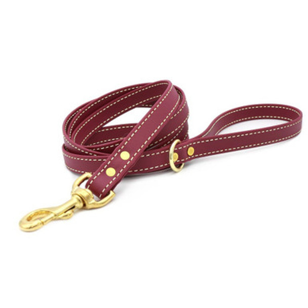 Waterproof Faux Leather Leash Wine