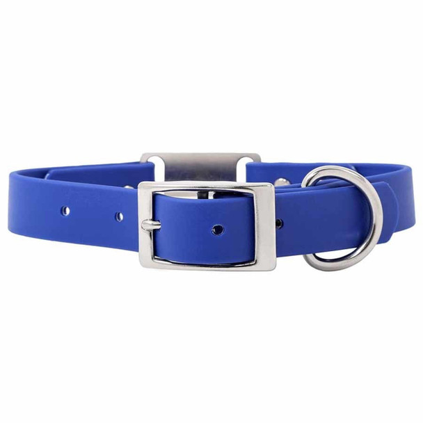 Waterproof ScruffTag Collar Buckle Side View Blue