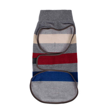 Pendleton Polar Fleece Dog Vest Cabin Stripe Gray Bottom
