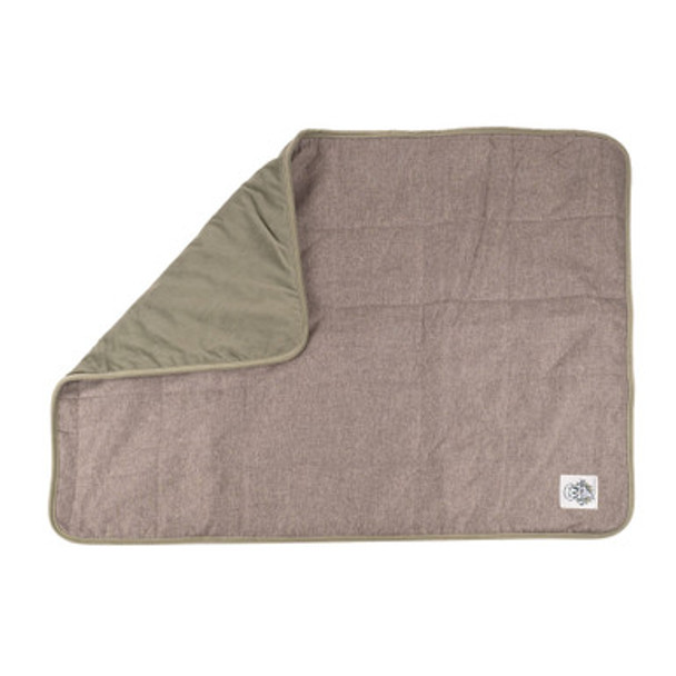 Luxe Neutral GreenDog Crate Blanket Light Gray Flat
