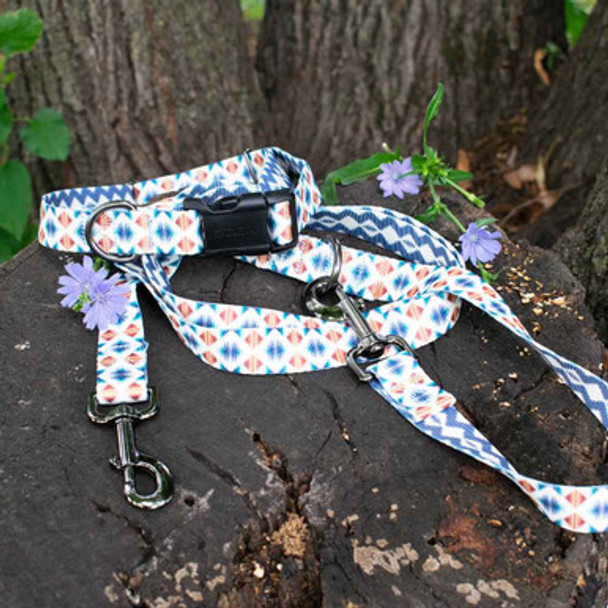 Pendleton Eco-Friendly Adventure Falcon Cove Collar & Leash Outdoor on Tree Stump