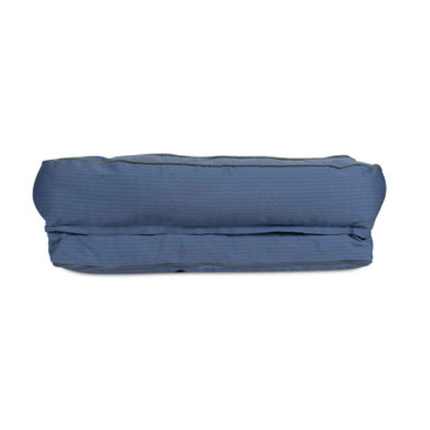 Checkered Wave Bolster Dog Bed Blue Back