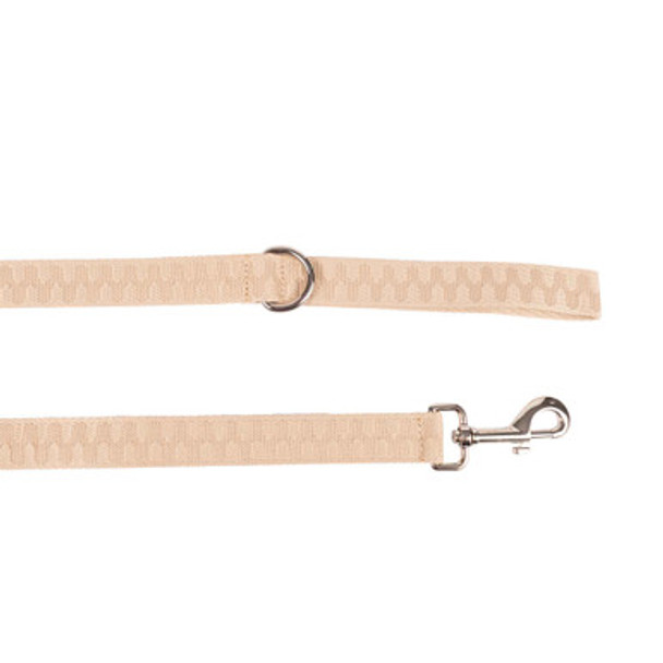 Checkered Wave Dog Leash Wavy Tan Closeup