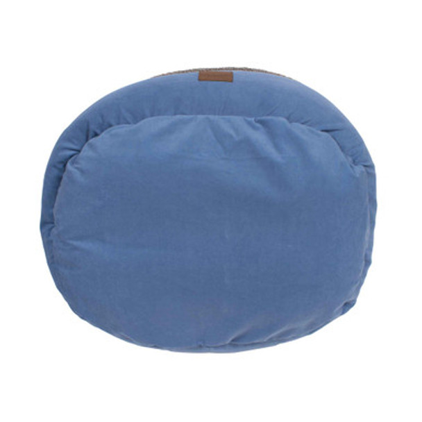 Microfiber Comfy Cup Dog Bed Blue Bottom