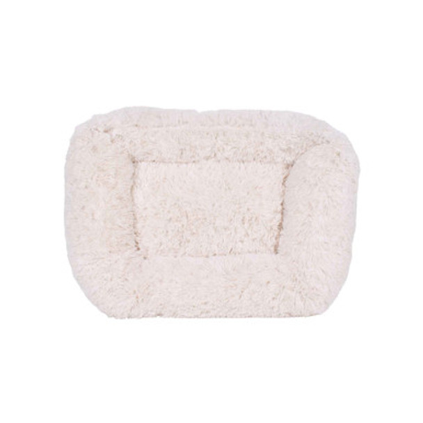 Faux Fur Teddy Bear Dog Bed White Top