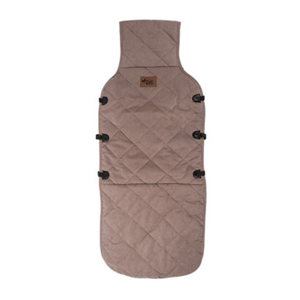 Protective Microfiber Bucket Seat Cover for Pets Brown Flat