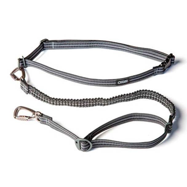 Stunt Runner Hands Free Running Dog Leash Black Reflective Stunt Runner Hands Free Running Dog Leash Black Reflective