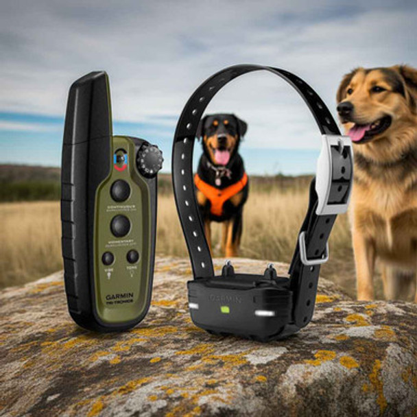 Garmin Sport PRO Electronic Dog Training System with Dogs Outside Garmin Sport PRO Electronic Dog Training System with Dogs Outside