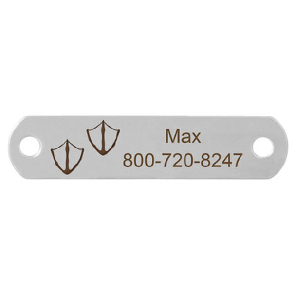 Sport Dog Rivet-On Dog Collar Name Plate Stainless Steel Duck Tracks Sport Dog Rivet-On Dog Collar Name Plate Stainless Steel Duck Tracks