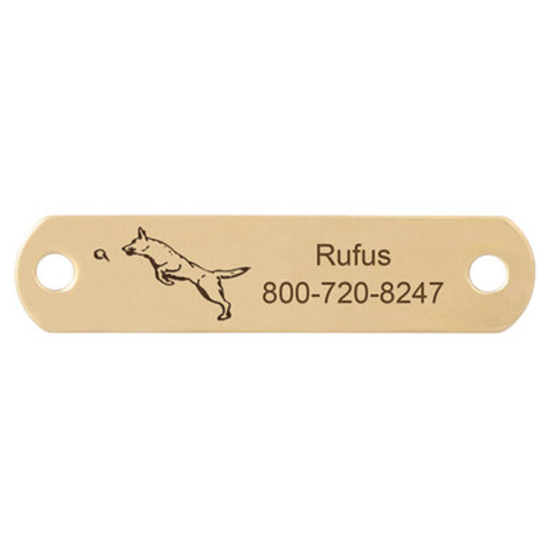 Sport Dog Rivet-On Dog Collar Name Plate Solid Brass Dog Fetching Sport Dog Rivet-On Dog Collar Name Plate Solid Brass Dog Fetching