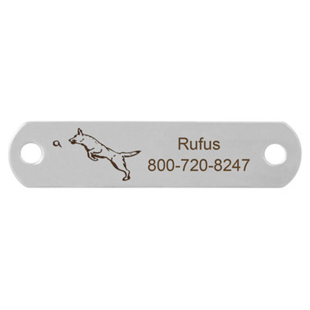 Sport Dog Rivet-On Dog Collar Name Plate Stainless Steel Dog Fetching Sport Dog Rivet-On Dog Collar Name Plate Stainless Steel Dog Fetching