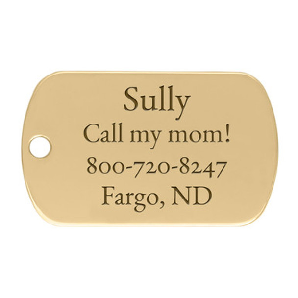 Military Dog ID Tags - Gold Plated dogIDs Military Dog ID Tags - Gold Plated dogIDs