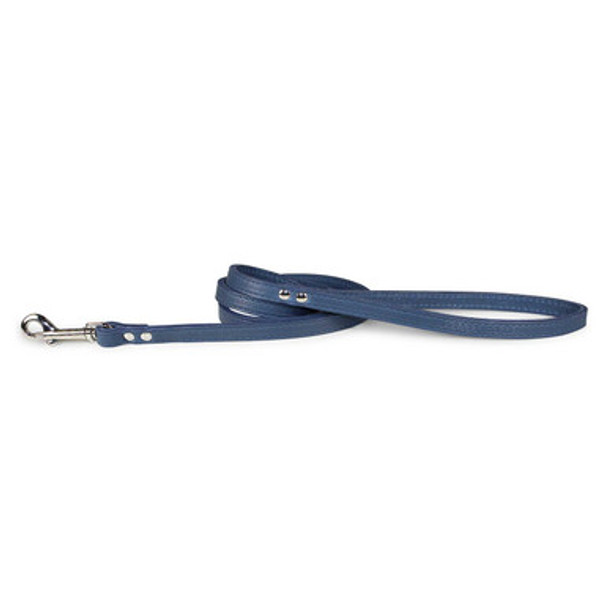 Designer Soft Leather Dog Leash Navy Designer Soft Leather Dog Leash Navy