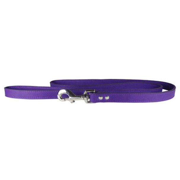 Designer Soft Leather Dog Leash Violet Designer Soft Leather Dog Leash Violet