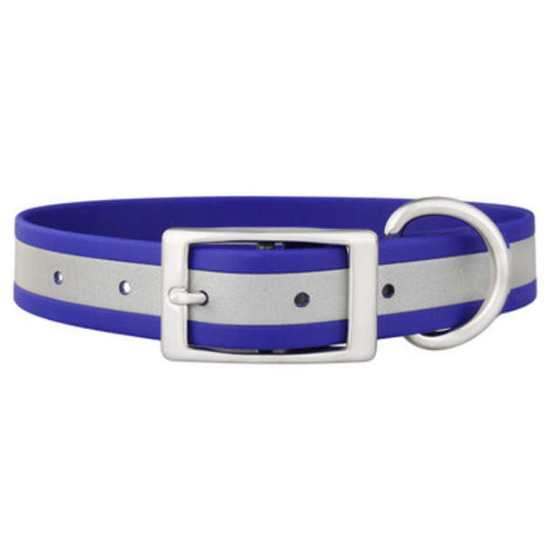 Engraved Reflective Waterproof Soft Grip Dog Collar Blue Buckle View Engraved Reflective Waterproof Soft Grip Dog Collar Blue Buckle View